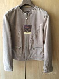 Giubbotto donna NUOVO beige vera pelle Conbipel