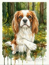Poster Animali Cane Cavalier King Charles Spaniel