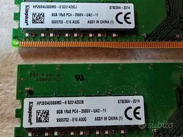 Memory Ram DDR4 8GB + 8GB