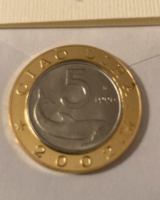 Ciao Lira  oro medaglia celebrativa