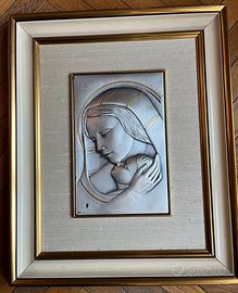 Madonna con bambino in argento Ottaviani
