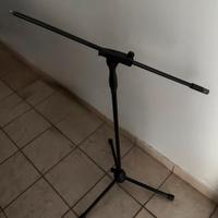 Asta per microfono dritta con base treppiedi