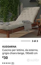 Cuscino per lettino
