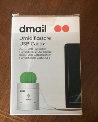 Umidificatore Cactus Dmail 280ML USB 5V 1.5-2W LED