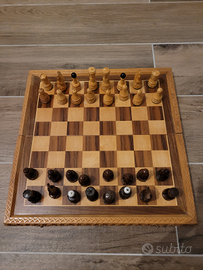 Set scacchi vintage in legno