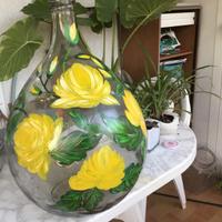 Damigiana dipinta a mano