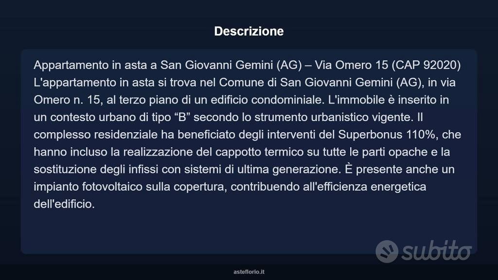Appartamento – San Giovanni Gemini, Agrigento - Altro