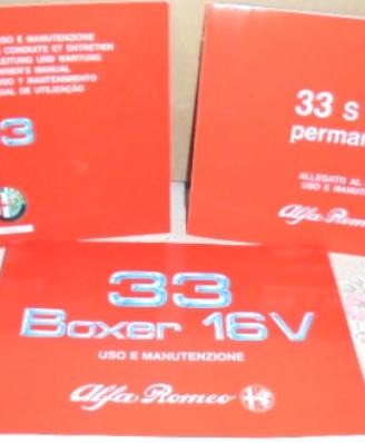 Alfa romeo 33 1990 3 libretti 2 appendici