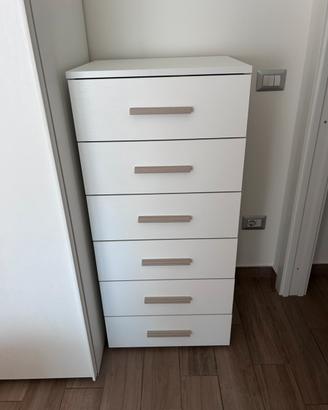 Settimino con 6 cassetti MARINA bianco larice