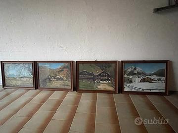 Quadri con cornice in legno