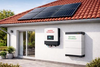 Impianto fotovolatico 6kw con batteria 10kw solare