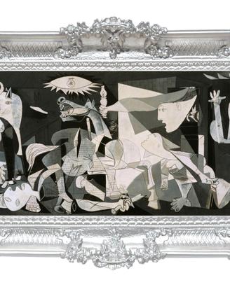 STAMPA GUERNICA DI PICASSO CORNICE BAROCCA CM96X56
