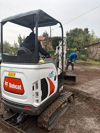 Noleggio del escavatore con conducente e smaltime