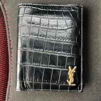 Yves Saint Laurent Portacarte Cassandre in pelle