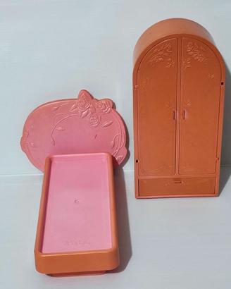 Armadio letto bambola gioco Barbie vintage Mattel