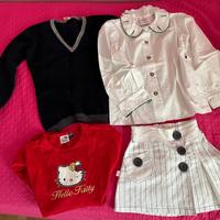 Magliette estive BIMBA 5/6 +capi primavera/autunno