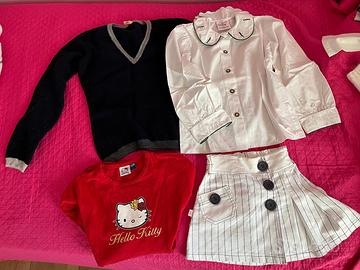 Magliette estive BIMBA 5/6 +capi primavera/autunno