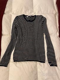 maglietta maniche lunghe a righe zara