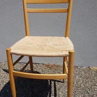 Sedie legno impagliate e pregiate, vintage