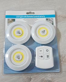 Set 3 luci LED con telecomando – nuove