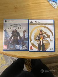 giochi ps5/ps4 mortal kombat premium/ac valhallah