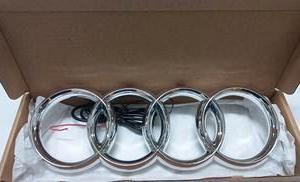 Emblema logo anelli Audi Led frontale cromato