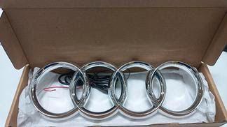 Emblema logo anelli Audi Led frontale cromato
