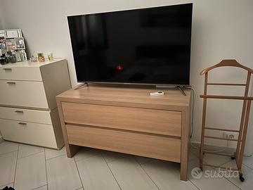 Credenza legno massiccio con due cassettoni