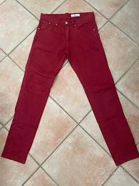 Jeans uomo bordeaux