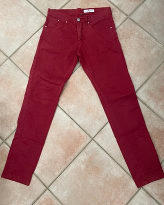 Jeans uomo bordeaux