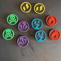 Segna stato carte Pokèmon gioco TCG monete