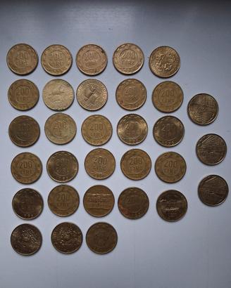 Lotto monete da 200 lire