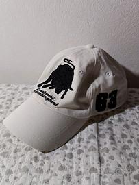 Lamborghini Cappellino Baseball Uomo bianco/nero.