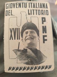 Tessera gioventù italiana del littorio