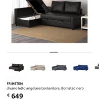 Divano letto contenitore friheten Ikea