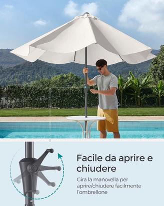 Ombrellone da giardino 3 metri
