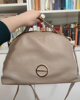 Bauletto Medium Borbonese 100% pelle beige