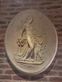 Bassorilievo Ovale in Travertino