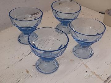 Set Vintage Vetro Azzurro