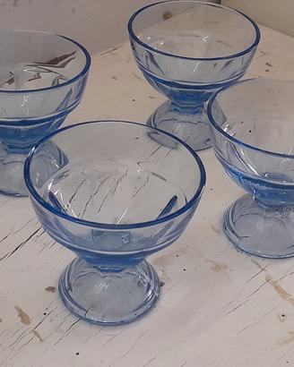 Set Vintage Vetro Azzurro