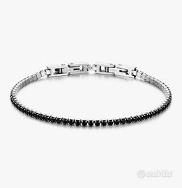 Bracciale Tennis con Zirconi neri – Elegante