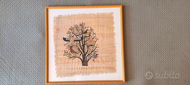 Quadro Vintage con Papiro Egiziano Originale 40x52