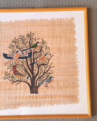 Quadro Vintage con Papiro Egiziano Originale 40x52