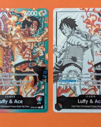 One piece Luffy & Ace L ST30 001 AA +foil NM ENG 