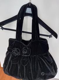 Borsa Clamar in velluto nero
