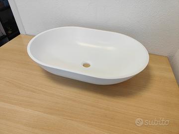 Lavabo rettangolare profondo 45 in Corian