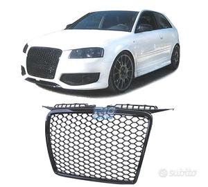 GRIGLIA AUDI A3 8P 05-08 LOOK RS3 NERO LUCIDO