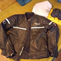 Giacca pelle da moto vintage 
