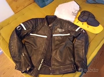 Giacca pelle da moto vintage 