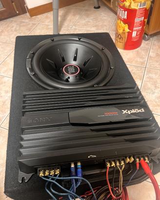 Subwoofer JBL 1100W + Amplificatore Sony 1000W